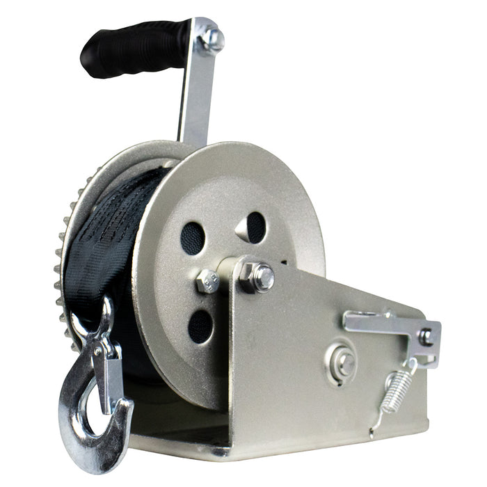 Powerwinch Utility Series Winch 2,500lb, 2 Speed, 6" Crank Arm - Zinc [21500-W-2500-6-Z-R]