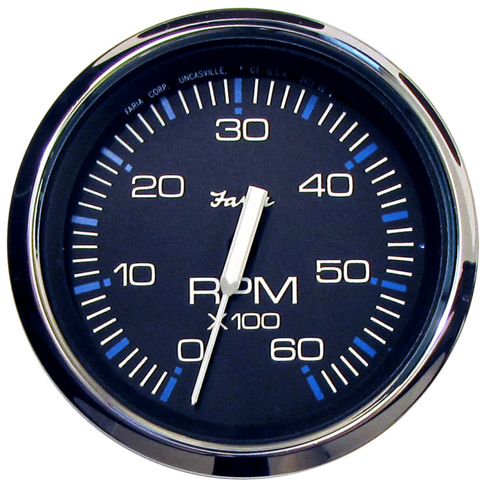 Faria Chesapeake Black 4" Tachometer - 6000 RPM (Gas) (Inboard  I/O) [33710]