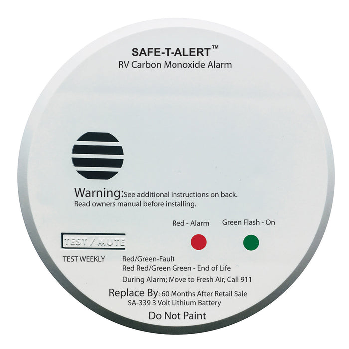 Safe-T-Alert SA-339 White RV Battery Powered CO2 Detector [SA-339-WHT]